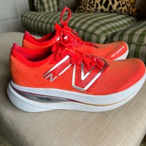 New Balance Electric Red & Silver Metallic FuelCell SuperComp Trainer, Size 10.5